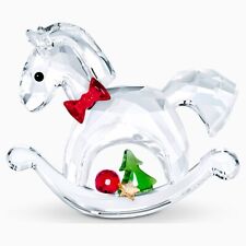 SWAROVSKI Christmas Rocking Horse Figurine (#5544529) Mint and NEW IN BOX picture