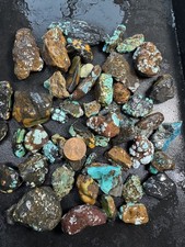 One Pound stabilized Turquoise small nuggets assorted mine   picture