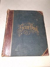 Antique Scrapbook of Late 1800s with newspaper clippings. picture