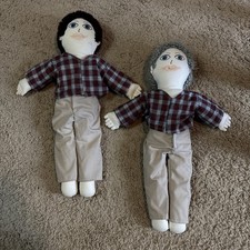 Vtg Hyland's Anatomically Real People Cloth Therapy Dolls 2 Gay Dads Learning picture