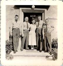 WWII US Army Soldiers France Normandy June 25 1944 Informal Snapshot Photograph picture