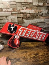 Tecate Cerveza Vintage Beer Tin Sign Boxing Glove Bar Decor 21” Hang Up 👊🍺🇲🇽 picture