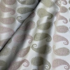 Paisley Upholstery Fabric Mauve Pink Sage Green Traditional Cottagecore Per Yard picture