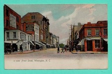 WILMINGTON, N.C.  1908  FRONT ST WITH OLD STORES picture