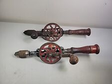 VINTAGE MILLERS FALLS HAND DRILL LOT NO 2 & 2-A EGG BEATER SINGLE SPEED  picture