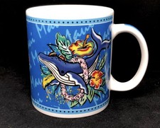 Hilo Hattie Hawaiian Coffee Mug Maui Whale Y2K 2002  UNUSED 11oz picture