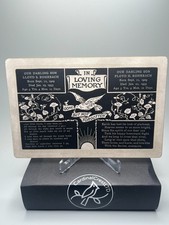 Rare 1933 Vintage Funeral Memorial Cabinet Card Twin Brother Children White/Blck picture