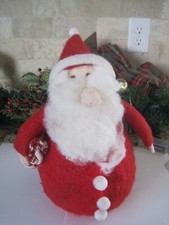 Twelve Twenty Five Red Santa Wool Figurines NWT picture