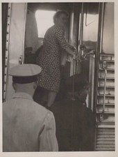 Fort Lauderdale 1944 Gladys Train Boarding Vintage Florida Rare Photo picture