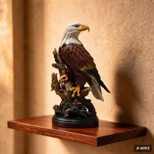 12.9 Inch Bald Eagle Statue,Hand-Painted Resin Eagle Figurine picture