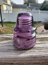 H.G. Co. Hemingray CD162 Purple Glass Insulator 1893 picture