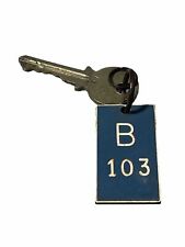 Vintage Retro Hotel  Key Room B103 Australia Blue White Spell Out picture