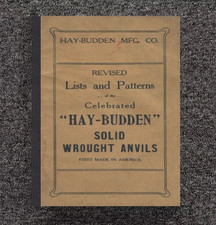 1914-1915 Solid Wrought Anvils List & Patterns Catalog Fits Hay-Budden P13 picture