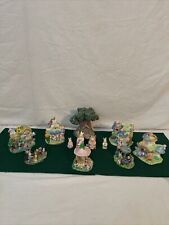 2004 Hoppy Hollow Ceramic Easter Bunny Village Houses/Buildings/figurine Lot 12 picture