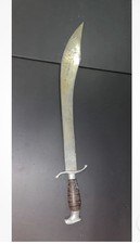 Vintage Spanish Mexican Saddle Machete Sword w/ Intricate Details Tigers RARE picture