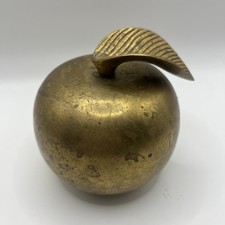 Vintage Brass Apple Mid Century Modern 4.5” X 4” X 4” picture