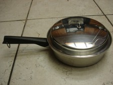 Vintage Emdeko 1 Qt.Skillet Fry Pan w/Lid 3 Ply 18-8 Stainless Steel Made USA picture
