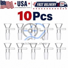 (10 PACK) 14MM Male Glass Bowl For Water Tobacco Pipe Bong Replacement Head US picture