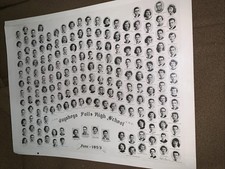 Cuyahoga Falls Ohio 1953 High school Graduating Class Photo Scarce picture