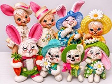 Annalee Rabbit Mouse Spring Dolls Lot Of 8 Pieces picture