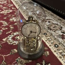 Large Vintage German Anniversary Clock Jewel Dome Is 11.75” picture