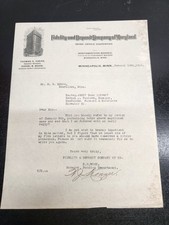 VTG 1916 Billhead Masthead of Fidelity & Deposit Company of Maryland picture