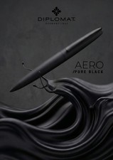 Diplomat Aero Pure Black Rollerball Pen Special Edition Mint Made In Germany picture