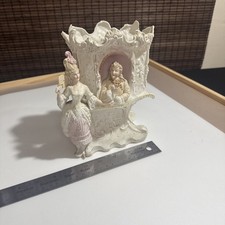 Antique Volkstedt Porcelain figure Lace Germany Dresden porcelain 2 Piece picture