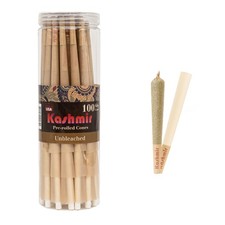Unbleached Pre Rolled Cones King Size 100 Pack Rolling Papers w Filter Tips picture