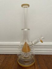 12” Premium Glass Water Pipe Shower Sprinkler Perc Mustard 18mm picture