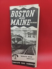 Boston & Maine Railroad Time Tables - April 25, 1954 picture