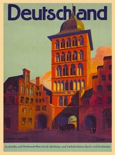 a188 Germany Deutschland Vintage Travel Poster Refrigerator Magnet picture