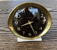 Westclox Baby Ben Wind-Up Mechanical Analog Alarm Clock Gold/White Round Metal picture