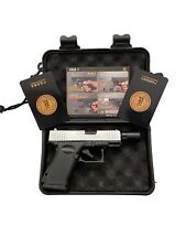 Pistol Shaped Gun Lighter METAL W/ Case & Barrel Attachment Christmas Gift picture