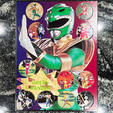 Saban Entertainment Inc. 1994 Power Rangers Green Ranger POG Sheet - New picture