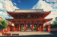 Senso-ji, Ancient Buddhist Temple in Asakusa, Tokyo Japan Asia - Modern Postcard picture