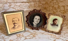 Vintage Antique Victorian Sepia Portrait Original Photographs Ornate Frames picture