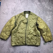 Vintage Military  USGI 1980s Coat Liner Cold Wearher Field Mens M Green picture