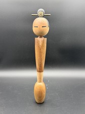 Vintage Japanese Sosaku Kokeshi Doll Mid Century Wooden Geisha Figurine picture