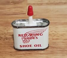 Red Wing Shoes Shoe Company Advertising Tin Can~ 1 OZ. ~Boot & Shoe~ Half Full + picture