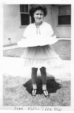Vintage 1950's FOUND PHOTOGRAPH Girl bw Original Snapshot 04 44 A picture