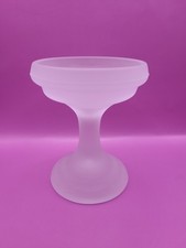 L.E. SMITH Vintage Frosted Satin Glass Pedestal Fairy Lamp BASE ONLY picture