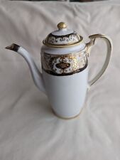 Vtg Noritake Handpainted Encrusted Gold-Color & Black Accents Teapot 6