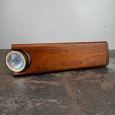 VTG c.1990s HENRY BERGESON Wood Kaleidoscope - Signed / Dated  picture