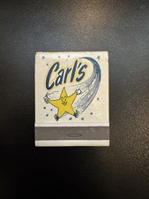 Vintage 1950s Carl’s Jr Car Service Fast Food Restaurant Matchbook Anaheim CA picture