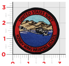 NAVY ROTARY WING WEAPONS SCHOOL EMBROIDERED PATCH WITH HOOK & LOOP picture