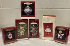 intage Hallmark Lot Of 6 Bear Themed Christmas Ornaments Boxed picture