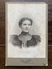 Estherville Iowa Pretty Young Woman Cabinet Card Matilda Dowden Vintage Photo picture