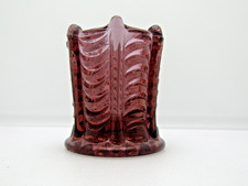 Wetzel Glass 1970's Purple Amethyst Drape Pattern Vintage Toothpick Holder picture