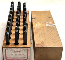 Young Bros GRUV-GRIP Steel Stamp Set 1/8” Letters #8690 03271 picture